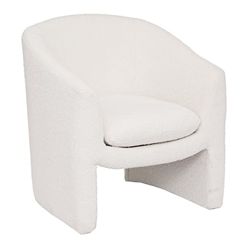 Fauteuil Kunjo - Bouclette - Blanc - Atmosphera créateur d Fauteuil Kunjo - Bouclette - Blanc - Atmosphera créateur d'intérieur