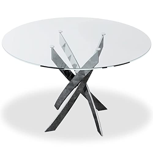 Menzzo Corix Table, Transparent, L120 x P120 x H75 cm