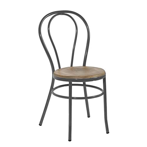ADDECOR - Chaise design Edna - fabriquée en fer et en bois mesure 89 × 36 × 40 cm - Couleurs à choisir - Chaise de salle à manger - idéale pour les projets hôteliers - Meubles auxiliaires