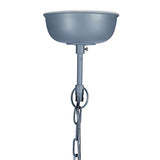 Relaxdays 10020870 Lampe à suspensions style industriel Shabby luminaire de plafond métal diamètre 40,5 cm LED, gris