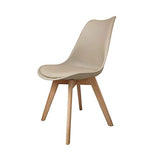 Krok Wood Oliver Chaise de Salle à Manger pour Salon, Bureau, Design Classique, Pieds en Bois de hêtre Massif (Beige, 2)