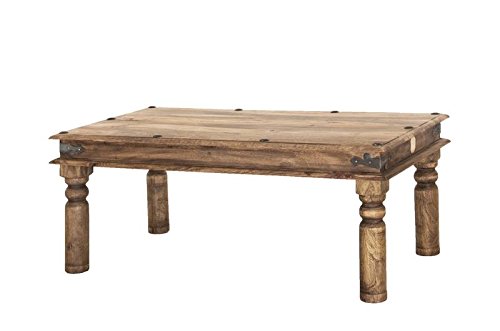 Table basse 110x60cm - Bois massif de palissandre huilé - Style Colonial/Ethnique - ROBIN #27