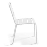 Oviala Palavas - Chaise de Jardin en métal Blanc