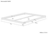 Erst-Holz Lit futon en Bois très Bas, Base idéale pour Combiner avec futon, Surface 160x200 cm V-60.47-16, Accessoires:sans Accessoires