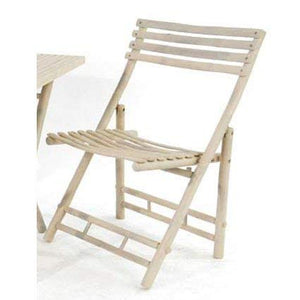 Chaise en bambou naturel h : 89 cm l x p) : 54 x 51 cm-matière naturelle