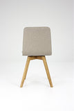 Tenzo MIA Designer Lot de 2 chaises, Polyester, Gris/Chêne, 44x50x83 cm