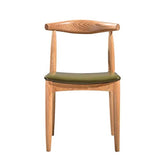 BYTGK Chaise de salle à manger Tulip avec pieds rembourrés en bois massif naturel et design contemporain (Color : BLACK)