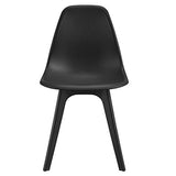 [en.casa] Set de 2 Chaises Design Chaise de Cuisine Chaise de Salle à Manger Plastique Noir 83 x 54 x 48 cm