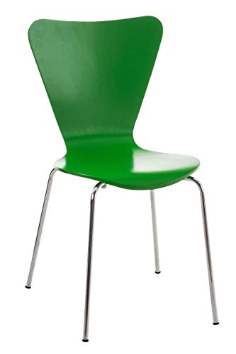 Chaise Empilable Calisto en Bois - Assise Ergonomique - Chaise de Salle d Chaise Empilable Calisto en Bois - Assise Ergonomique - Chaise de Salle d'Attente en Bois Chaise, Hauteur Assise 45 cm -Couleurs au Choix:, Couleur:Vert