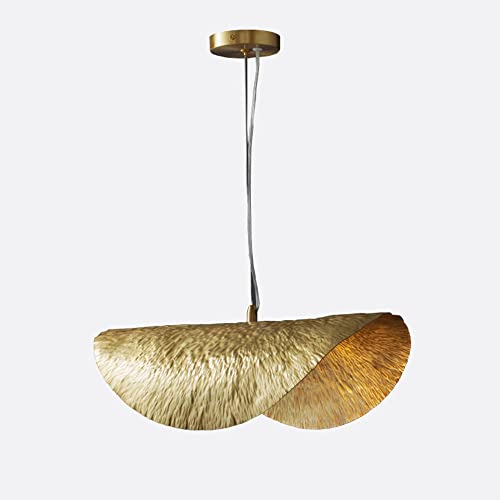Jadssox Lustre en Laiton à Suspension géométrique, plafonnier Suspendu, Abat-Jour en Forme de Feuille de Lotus, Salle à Manger Restaurant E14, Kits d Jadssox Lustre en Laiton à Suspension géométrique, plafonnier Suspendu, Abat-Jour en Forme de Feuille de Lotus, Salle à Manger Restaurant E14, Kits d'éclairage Suspendus entièrement en cuivre