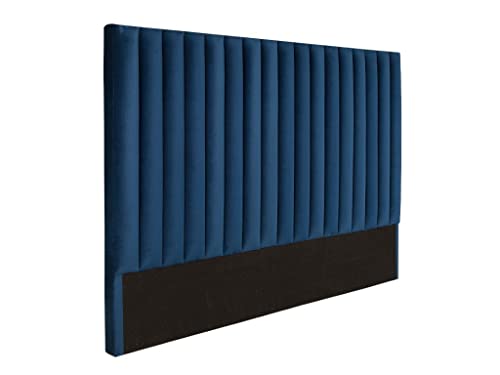 Vente-unique - Tête de lit Coutures Verticales Sarah - 170 cm - Velours - Bleu Nuit Vente-unique - Tête de lit Coutures Verticales Sarah - 170 cm - Velours - Bleu Nuit
