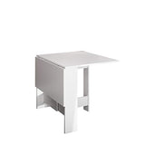 Table Pliante Contemporain avec 2 Abattants Blanc 103 x 76 x 73,4 cm, 2050A2100X00