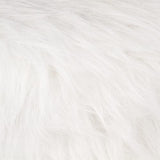 Tabouret Oslo Effet Fourrure Blanc - Atmosphera créateur d'intérieur