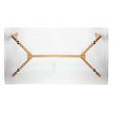 Marque Amazon - Movian HD3801 Table en Verre, Bois, Transparent-Marron, 110 x 60 x 45 cm