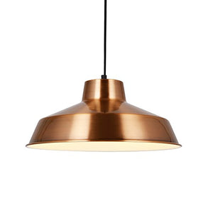 [lux.pro] Lampe à Suspension Design Lampe de Plafond Couleur Cuivre et Blanc Métal [Ø35cm] Luminaire Suspendu en Métal E27