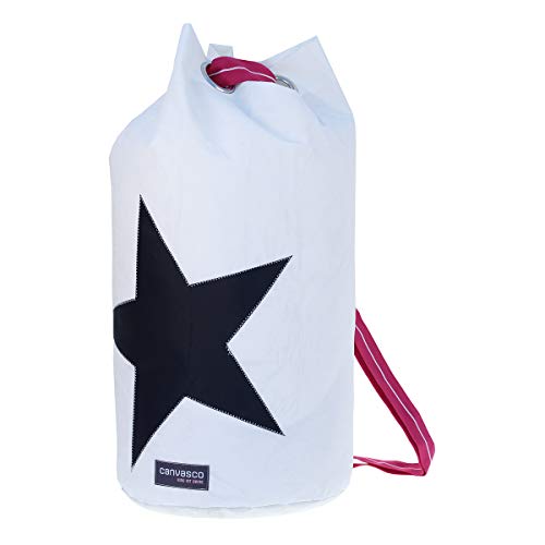 Sac de Seesack CANVASCO Seasick L/Sac Blanc/Motif étoile Noir