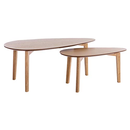 Atmosphera - 3 Tables gigognes mileo Beige 60x60x45cm