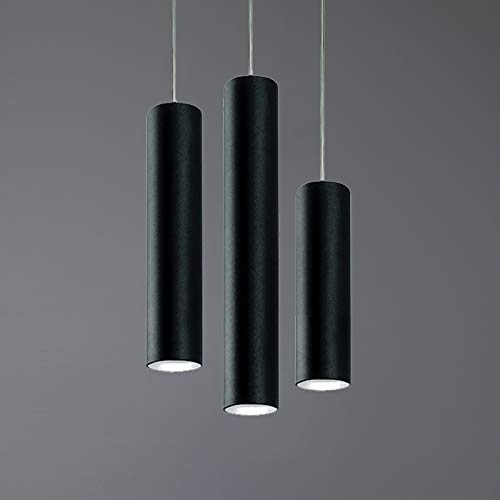 L+ Lustre de cuisine moderne, spot led plafond, en métal, forme cylindre, GU10, plafond H60 cm, diamètre 6 cm L+ Lustre de cuisine moderne, spot led plafond, en métal, forme cylindre, GU10, plafond H60 cm, diamètre 6 cm