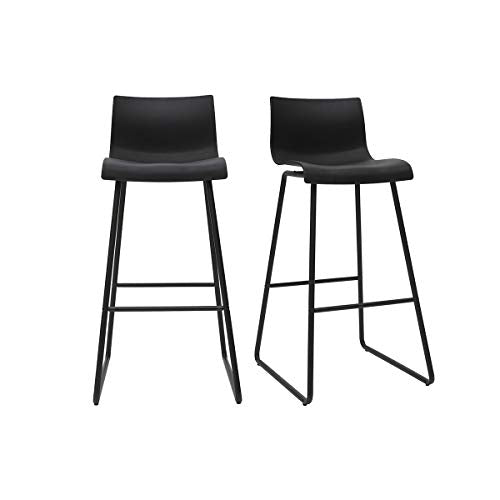 Miliboo Tabourets de Bar Design Noir 76 cm (Lot de 2) ONA