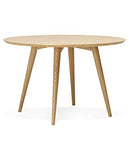 Kokoon Janet Table à Diner Design en en, Bois, Beige, 120x120x75 cm