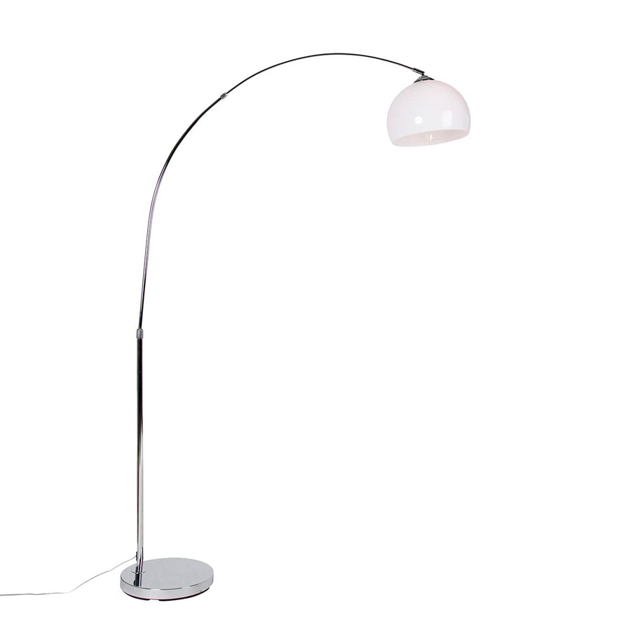 QAZQA arc-basic - Lampe arquée Moderne - 1 lumière - H 1700 mm - Chrome - Design,Moderne,Rétro - Éclairage intérieur - Salon