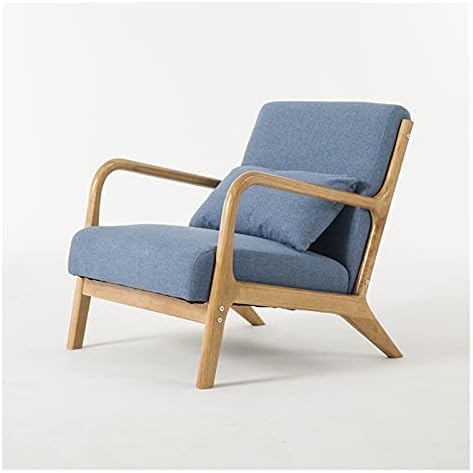 Chaises d Chaises d'appoint, Fauteuil en Tissu Moderne, Chaise d'appoint rembourrée Moderne, Fauteuil Confortable pour Chambre à Coucher, Pieds en Bois Massif, Fauteuil Nordique, Maison, cha
