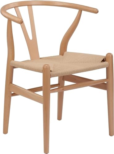 FIXARE Chaise Latérale Salle Manger,Réplique Chaise Wishbone Naturelle, Chaise Salle Manger Bois,Chaise D’Accent, Chaise Latérale FIXARE Chaise Latérale Salle Manger,Réplique Chaise Wishbone Naturelle, Chaise Salle Manger Bois,Chaise D’Accent, Chaise Latérale