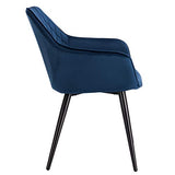 WOLTU BH153bl-1,1 Chaise de Salle à Manger Moderne Chaise de Cuisine en Velours et métal,Bleu