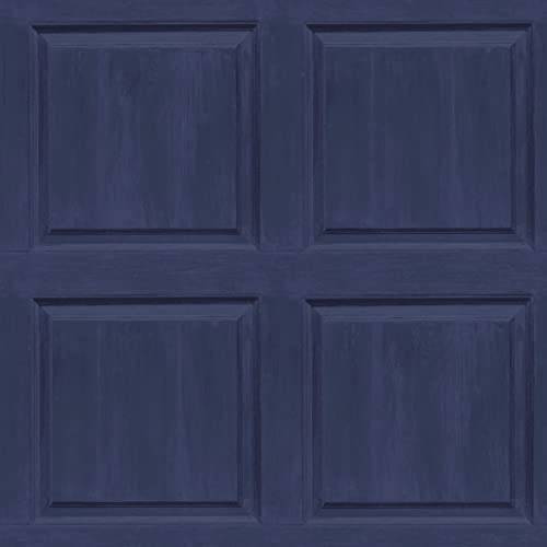 Arthouse Papier peint bleu marine délavé - Effet imitation lambris - Effet grain de bois visible - Facile à installer - À coller sur un mur ou une pièce entière - Très tendance - 909601