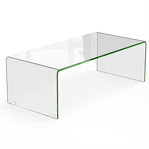 GOPLUS Table Basse Verre Trempé, Table de Salon d’Appoint Moderne Minimaliste sans Assemblage, pour Salon, Chambre, Appartement 108X50X35 CM GOPLUS Table Basse Verre Trempé, Table de Salon d’Appoint Moderne Minimaliste sans Assemblage, pour Salon, Chambre, Appartement 108X50X35 CM