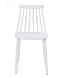 KAYELLES Lot de 2 - Chaise de Cuisine Plastique Style bistrot à barreaux BAO (Blanc)