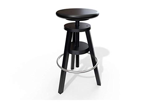 ABC MEUBLES - Tabouret à vis de Bar en Bois - S020 - NOI ABC MEUBLES - Tabouret à vis de Bar en Bois - S020 - NOI
