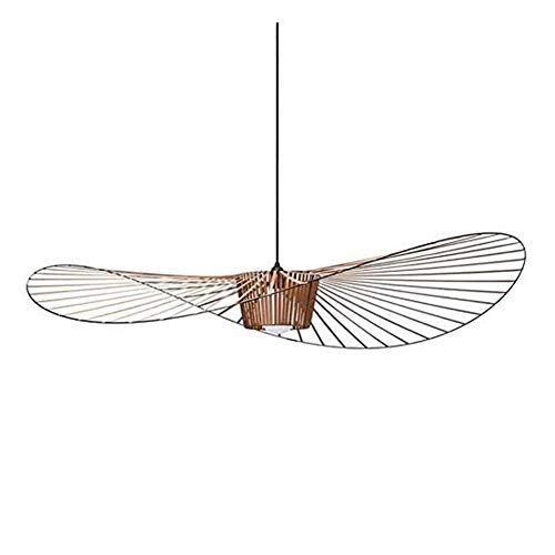 YUXN Suspensions Lustre Vintage Salon Lampe Simple Creative (Hauteur De La Lumière Réglable), Bande De Tissu De Fibre De Verre De Salon + Conception De Chapeau en Fer Forgé,E27 Max 40W Brown 120cm YUXN Suspensions Lustre Vintage Salon Lampe Simple Creative (Hauteur De La Lumière Réglable), Bande De Tissu De Fibre De Verre De Salon + Conception De Chapeau en Fer Forgé,E27 Max 40W Brown 120cm