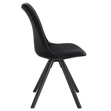 WOLTU Lot de 4 Chaises de Salle à Manger Chaises de Cuisine en Velours,Chaises de Relax Nouveau Design Noir BH196sz-4