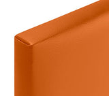 DHOME Tête de lit en Simili Cuir ou Tissu AQUALINE Pro Tête de lit rembourrée Lit de Luxe (Simili Cuir Orange, 160cm (Lits 150/160))