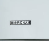 LOLAhome Bureau design en verre trempé transparent 125 x 70 x 75 cm