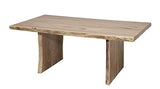Table basse 120x70x45cm - Bois d'acacia laqué (Bois naturel) - Design naturel - LIVE EDGE #305