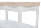 My Flair Tables Basses, MDF, placage, Blanc, Bois Vieilli, 55 x 100 cm