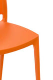 Chaise de Jardin Maya en Plastique Empilable - Chaise de Cuisine Résistante aux UV, Chaise de Bistro - avec Capacité de Charge Max. 160 kg:, Couleurs:Orange