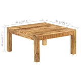 vidaXL Table Basse 80x80x40 cm Meuble Table de Séjour Bois de Manguier Massif