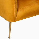 Paris Prix Atmosphera Créateur d'intérieur - Fauteuil en Velours Design Leria 79cm Jaune Ocre