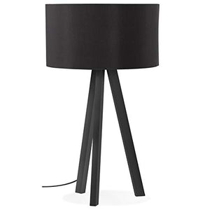 Lampe à poser design 'SPRING MINI' avec abat-jour et trépied noir