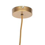 Qazqa Suspension | Lampe suspendue | Éclairage suspendu Rustique Oriental - Frills Lampe Vert Beige Doré/Laiton - E27 - Convient pour LED - 1 x 25 Watt