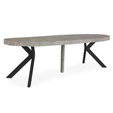 Paris Prix - Table Ronde Extensible zefane 160-260cm Noir & Gris