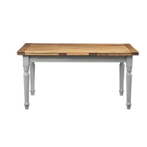 Biscottini Table a Manger Extensible 160x80x80 cm Made in Italy | Table Cuisine | Table Extensible Style Country | Table Salle a Manger Extensible