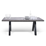 Paris Prix - Temahome - Table De Repas Extensible apex 200-250cm Béton & Noir Mat
