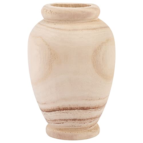 Ticarus Vase Decoratif Vase en Bois Massif pour Décoration de Table de Salon - Vase pour Pampa Fleurs en Bouteille - Ornement de la Maison