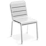 Oviala Palavas - Chaise de Jardin en métal Blanc
