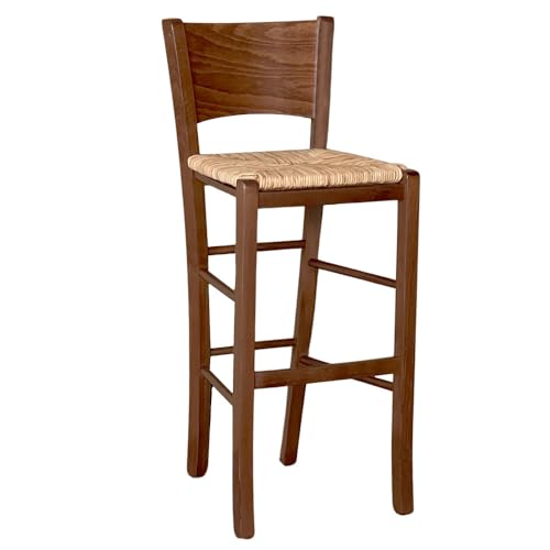 okAffareFatto di Zimbardi Costanza Tabouret de bar Lucy en bois noyer foncé h 73 cm avec assise paille de riz okAffareFatto di Zimbardi Costanza Tabouret de bar Lucy en bois noyer foncé h 73 cm avec assise paille de riz