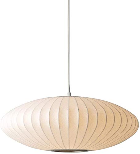Raelf Île de style country américain lustre lumière bougie classique E27 Lampes Suspension Lampe Plafonnier Suspension d'éclairage au plafond Designer George Nelson Bubble Saucer tête unique plat Scoo
